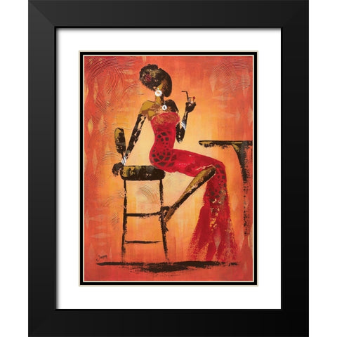 Rendez-vous II Black Modern Wood Framed Art Print with Double Matting by Johanna
