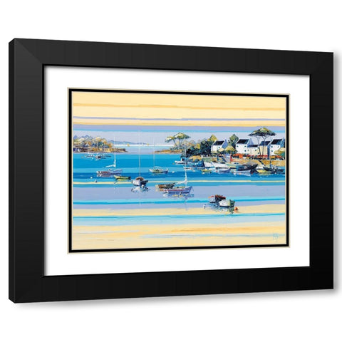 Presquile II Black Modern Wood Framed Art Print with Double Matting by Kerfily