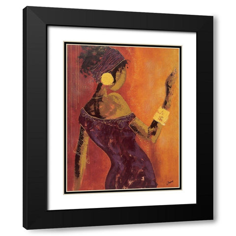 Le miroir I Black Modern Wood Framed Art Print with Double Matting by Johanna