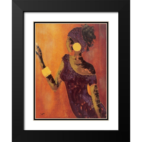 Le miroir II Black Modern Wood Framed Art Print with Double Matting by Johanna
