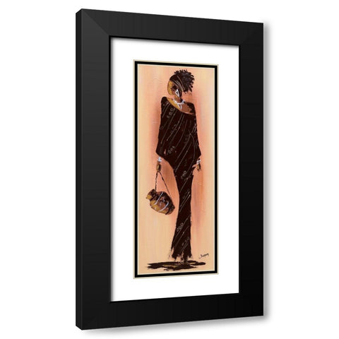 Bamako I Black Modern Wood Framed Art Print with Double Matting by Johanna