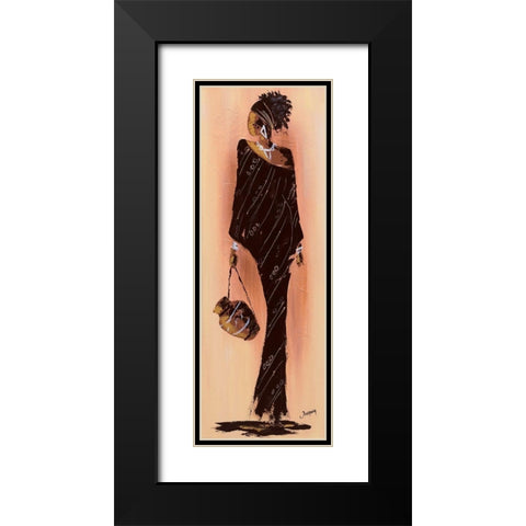 Bamako I Black Modern Wood Framed Art Print with Double Matting by Johanna
