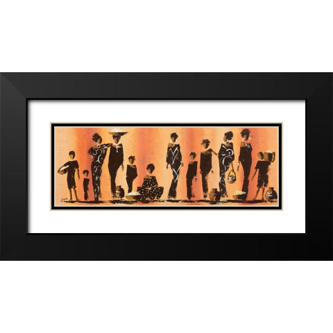 Au marche I Black Modern Wood Framed Art Print with Double Matting by Johanna