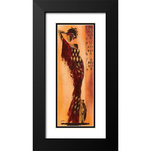 Femme gazelle I Black Modern Wood Framed Art Print with Double Matting by Johanna