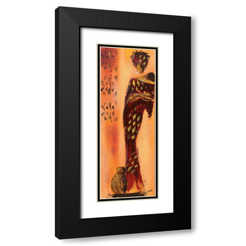 Femme gazelle II Black Modern Wood Framed Art Print with Double Matting by Johanna