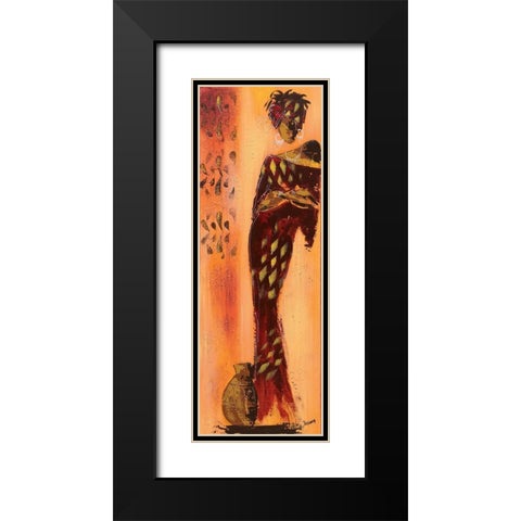 Femme gazelle II Black Modern Wood Framed Art Print with Double Matting by Johanna