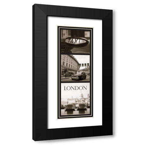 City London Black Modern Wood Framed Art Print with Double Matting by Braun Studio