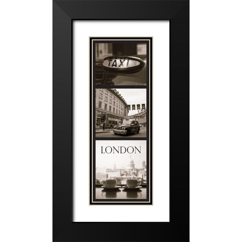 City London Black Modern Wood Framed Art Print with Double Matting by Braun Studio