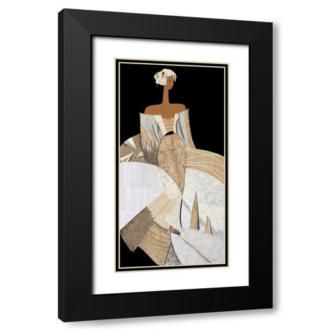 Clemence Black Modern Wood Framed Art Print with Double Matting by Loesch, Elisabeth