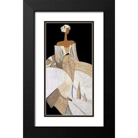 Clemence Black Modern Wood Framed Art Print with Double Matting by Loesch, Elisabeth