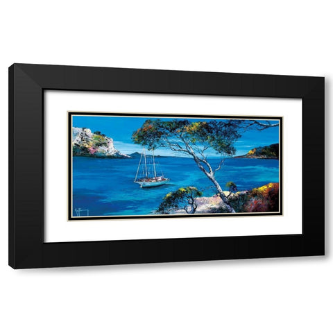 Le voilier blanc Black Modern Wood Framed Art Print with Double Matting by Keiflin, Roger