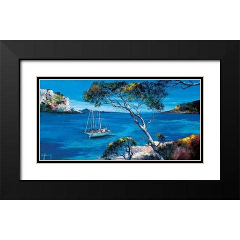 Le voilier blanc Black Modern Wood Framed Art Print with Double Matting by Keiflin, Roger