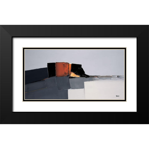 Fort dAntibes Black Modern Wood Framed Art Print with Double Matting by Vadon, Veronique