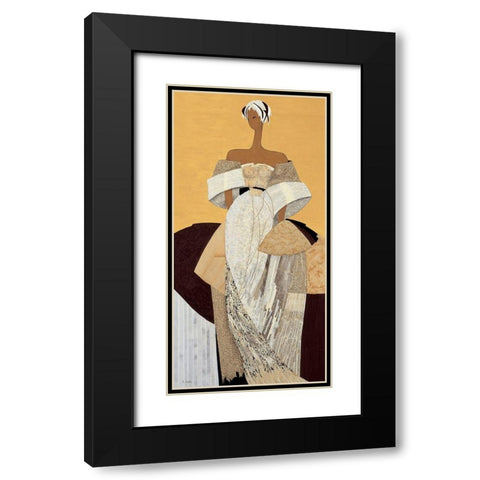Angele Black Modern Wood Framed Art Print with Double Matting by Loesch, Elisabeth