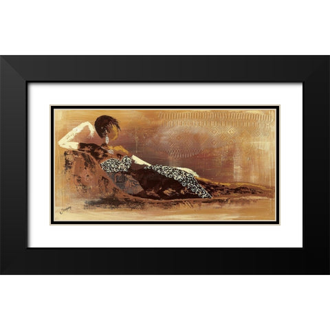 Instant I Black Modern Wood Framed Art Print with Double Matting by Johanna