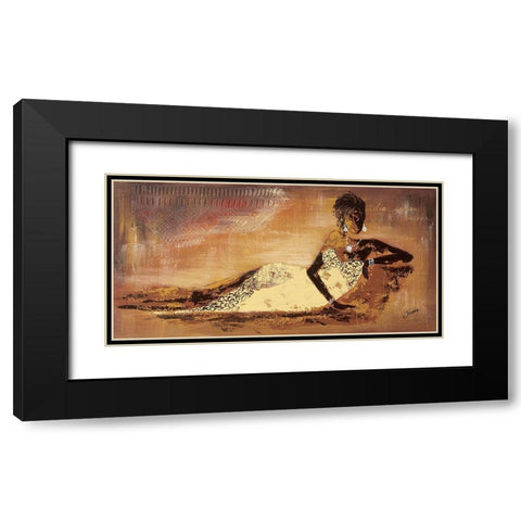 Instant II Black Modern Wood Framed Art Print with Double Matting by Johanna