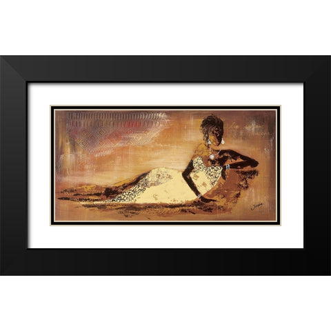 Instant II Black Modern Wood Framed Art Print with Double Matting by Johanna