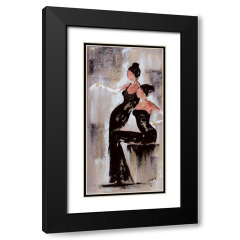 Histoires de filles I Black Modern Wood Framed Art Print with Double Matting by Johanna