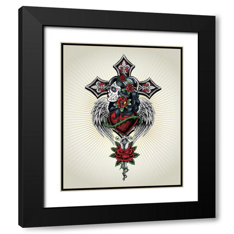 La Reine de mon cœur Black Modern Wood Framed Art Print with Double Matting by Braun Studio