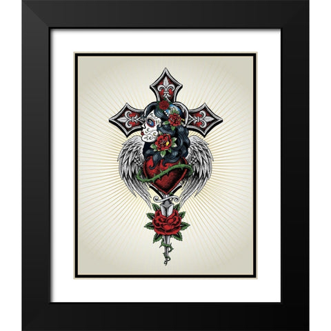 La Reine de mon cœur Black Modern Wood Framed Art Print with Double Matting by Braun Studio