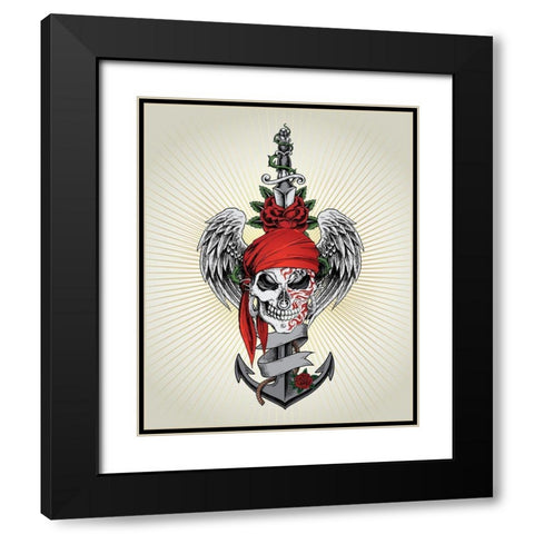 Pirate des Anges Black Modern Wood Framed Art Print with Double Matting by Braun Studio