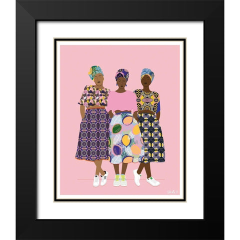 Girlzband Black Modern Wood Framed Art Print with Double Matting by BRAUN Studio