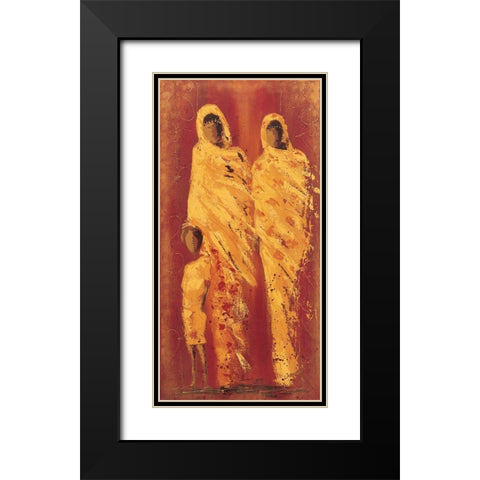 Femmes marocaines II Black Modern Wood Framed Art Print with Double Matting by Johanna