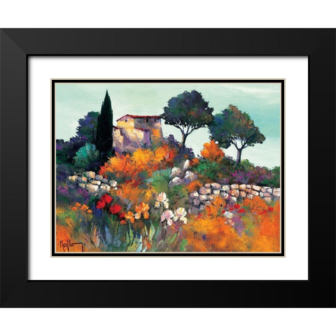 Reflet du ciel Black Modern Wood Framed Art Print with Double Matting by Keiflin, Roger