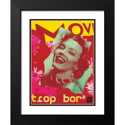 Movie Black Modern Wood Framed Art Print with Double Matting by Raynal, Paul
