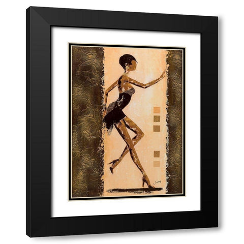 Audacieuse I Black Modern Wood Framed Art Print with Double Matting by Johanna