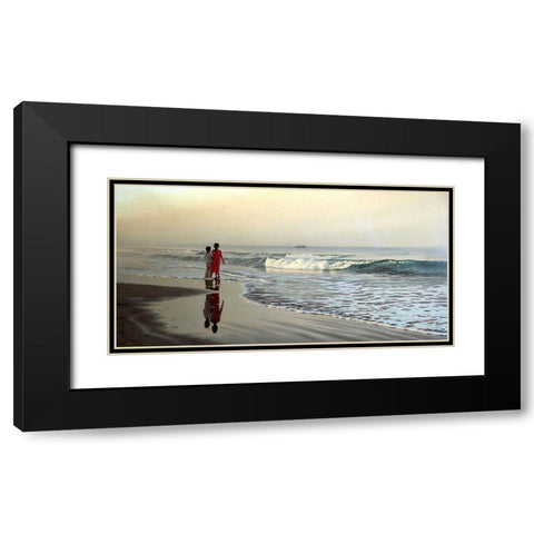 By the Sea Black Modern Wood Framed Art Print with Double Matting by Adamov, Alexey
