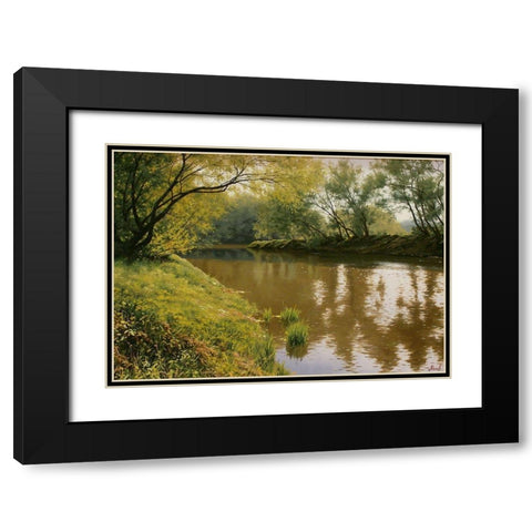 Sunshine Day Black Modern Wood Framed Art Print with Double Matting by Adamov, Alexey