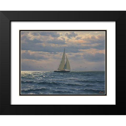 Wrong Wind Black Modern Wood Framed Art Print with Double Matting by Adamov, Alexey