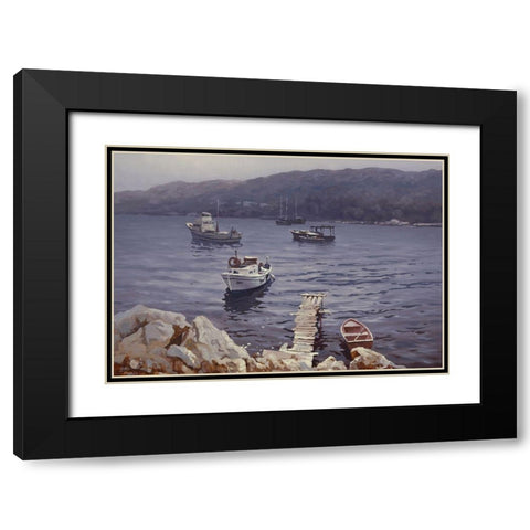 In the Bay Black Modern Wood Framed Art Print with Double Matting by Adamov, Alexey