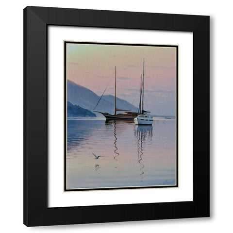 Morning Styllife Black Modern Wood Framed Art Print with Double Matting by Adamov, Alexey
