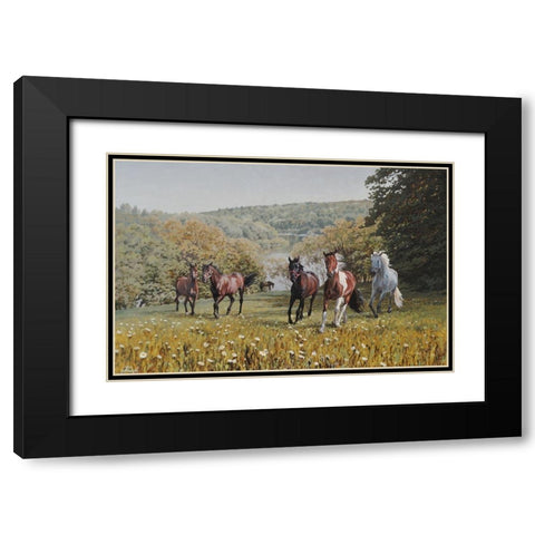 Enjoy the Space Black Modern Wood Framed Art Print with Double Matting by Adamov, Alexey