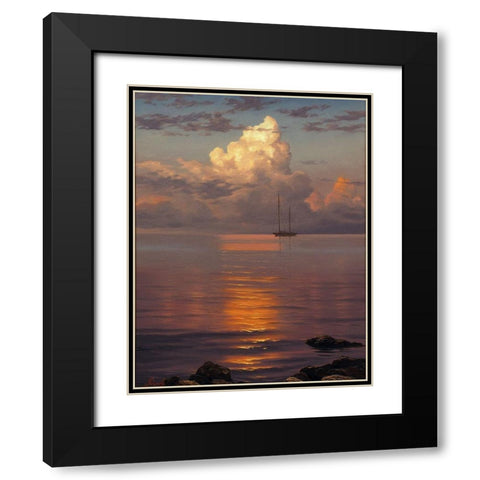 The Clouds Black Modern Wood Framed Art Print with Double Matting by Adamov, Alexey