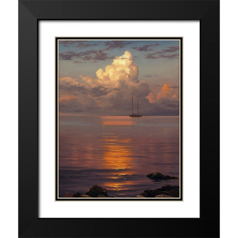 The Clouds Black Modern Wood Framed Art Print with Double Matting by Adamov, Alexey
