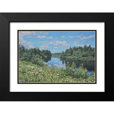 Landscape Black Modern Wood Framed Art Print with Double Matting by Adamov, Alexey