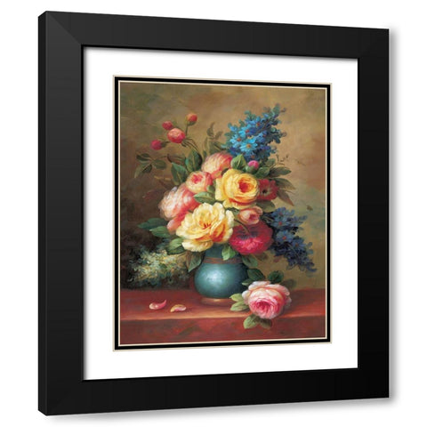 Classic Bouquet I Black Modern Wood Framed Art Print with Double Matting by Yves, Jacques