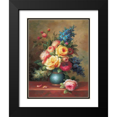 Classic Bouquet I Black Modern Wood Framed Art Print with Double Matting by Yves, Jacques