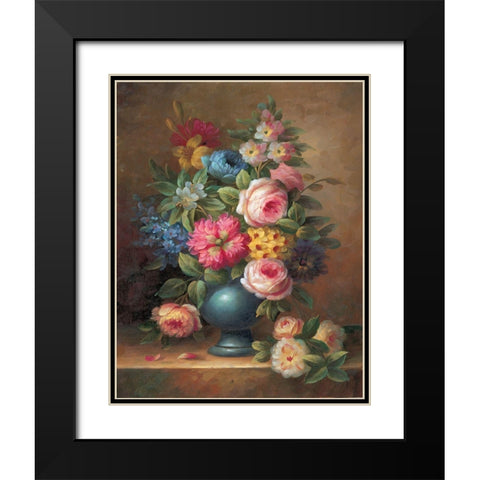 Classic Bouquet II Black Modern Wood Framed Art Print with Double Matting by Yves, Jacques