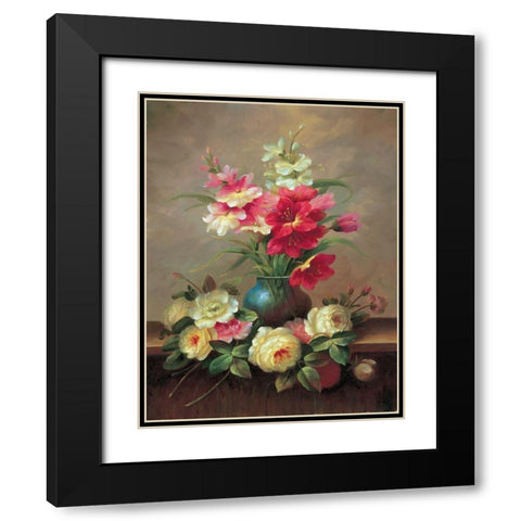 Classic Bouquet III Black Modern Wood Framed Art Print with Double Matting by Yves, Jacques