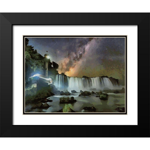 Milky Way I Black Modern Wood Framed Art Print with Double Matting by Medeiros, Celito