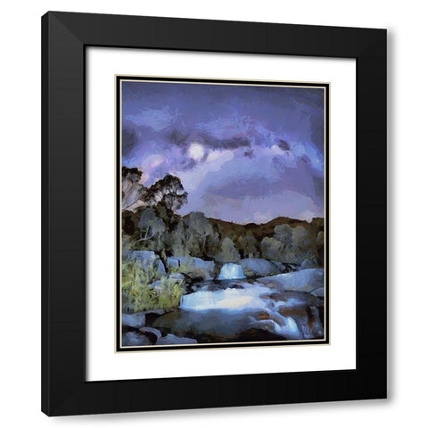 Milky Way II Black Modern Wood Framed Art Print with Double Matting by Medeiros, Celito