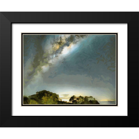 Milky Way IV Black Modern Wood Framed Art Print with Double Matting by Medeiros, Celito