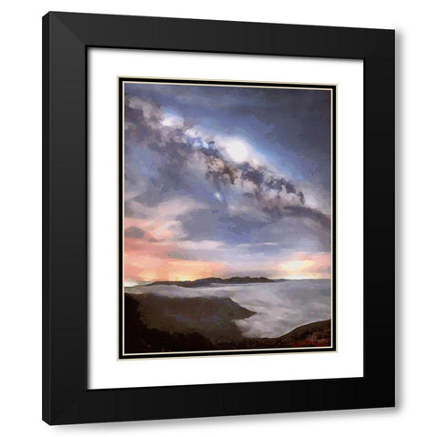 Milky Way V Black Modern Wood Framed Art Print with Double Matting by Medeiros, Celito