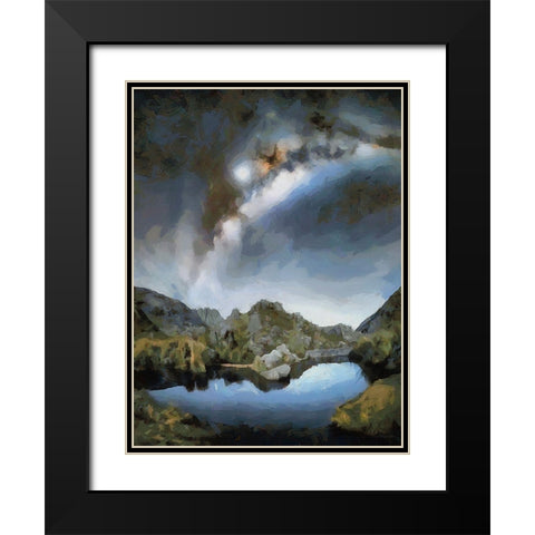 Milky Way VI Black Modern Wood Framed Art Print with Double Matting by Medeiros, Celito