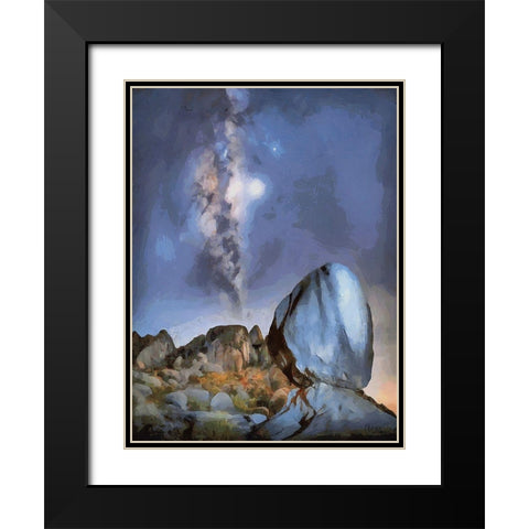 Milky Way VII Black Modern Wood Framed Art Print with Double Matting by Medeiros, Celito