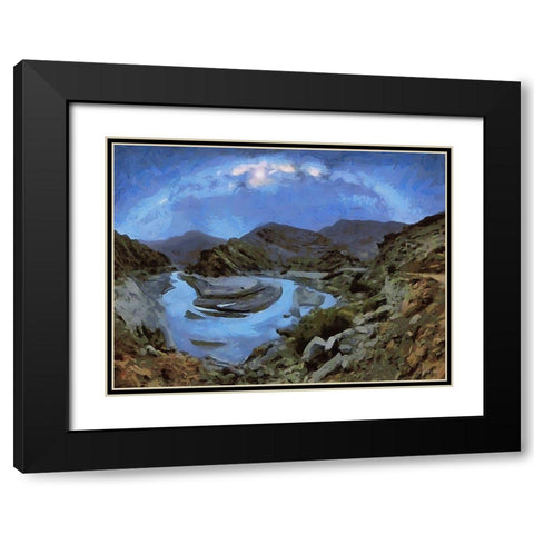 Milky Way VIII Black Modern Wood Framed Art Print with Double Matting by Medeiros, Celito